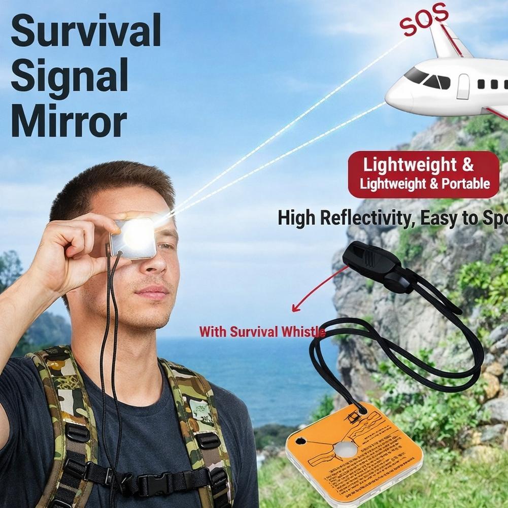 Signal Mirror Rescue - Survival Signal Mirror Acrylic Emergency Rescue