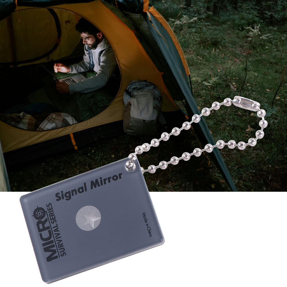 Signal Mirror Rescue - Portable Reflective Outdoor Signal Mirror Multifunction