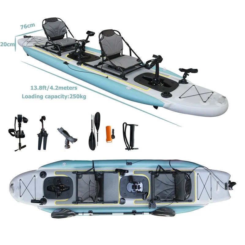 14ft Two-Person Inflatable Ped - Outdoor Adventure Kayak review and price